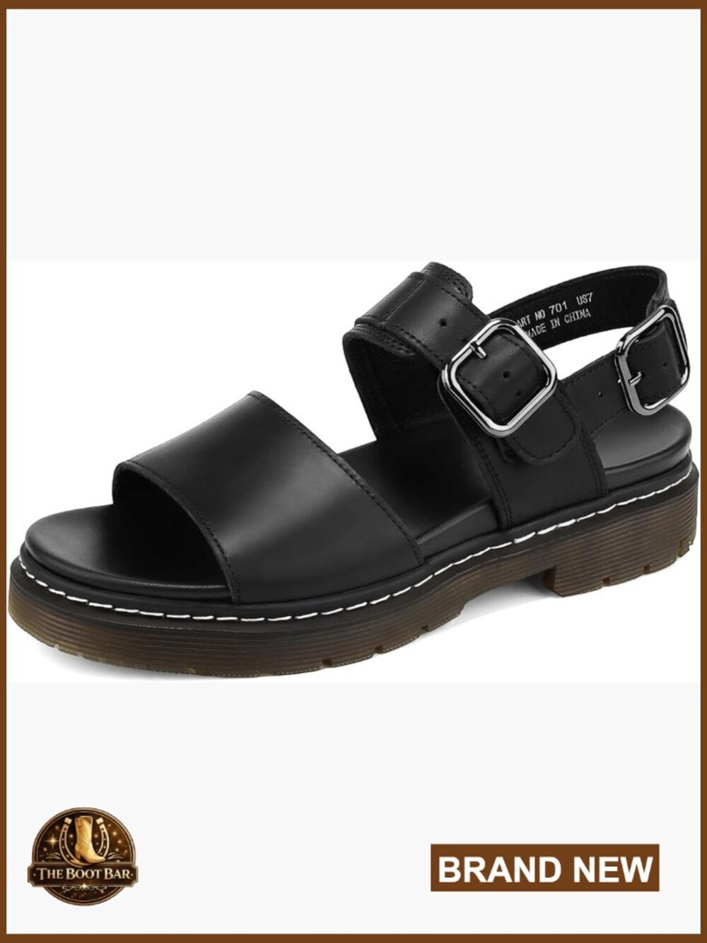 Genuine Leather Platform Wedge Sandals with Arch Support, Adjustable Buckle
